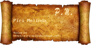 Piri Melinda névjegykártya